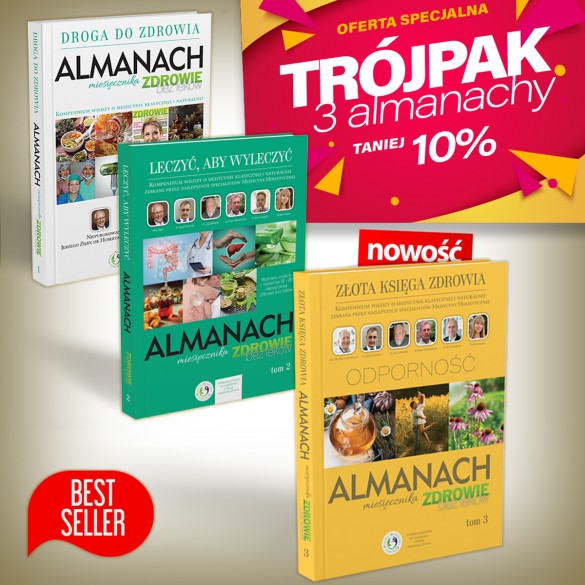 Pakiet 3w1 Almanach tom 1, 2 i 3 – Droga do zdrowia, Leczyć, aby wyleczyć, Złota księga zdrowia