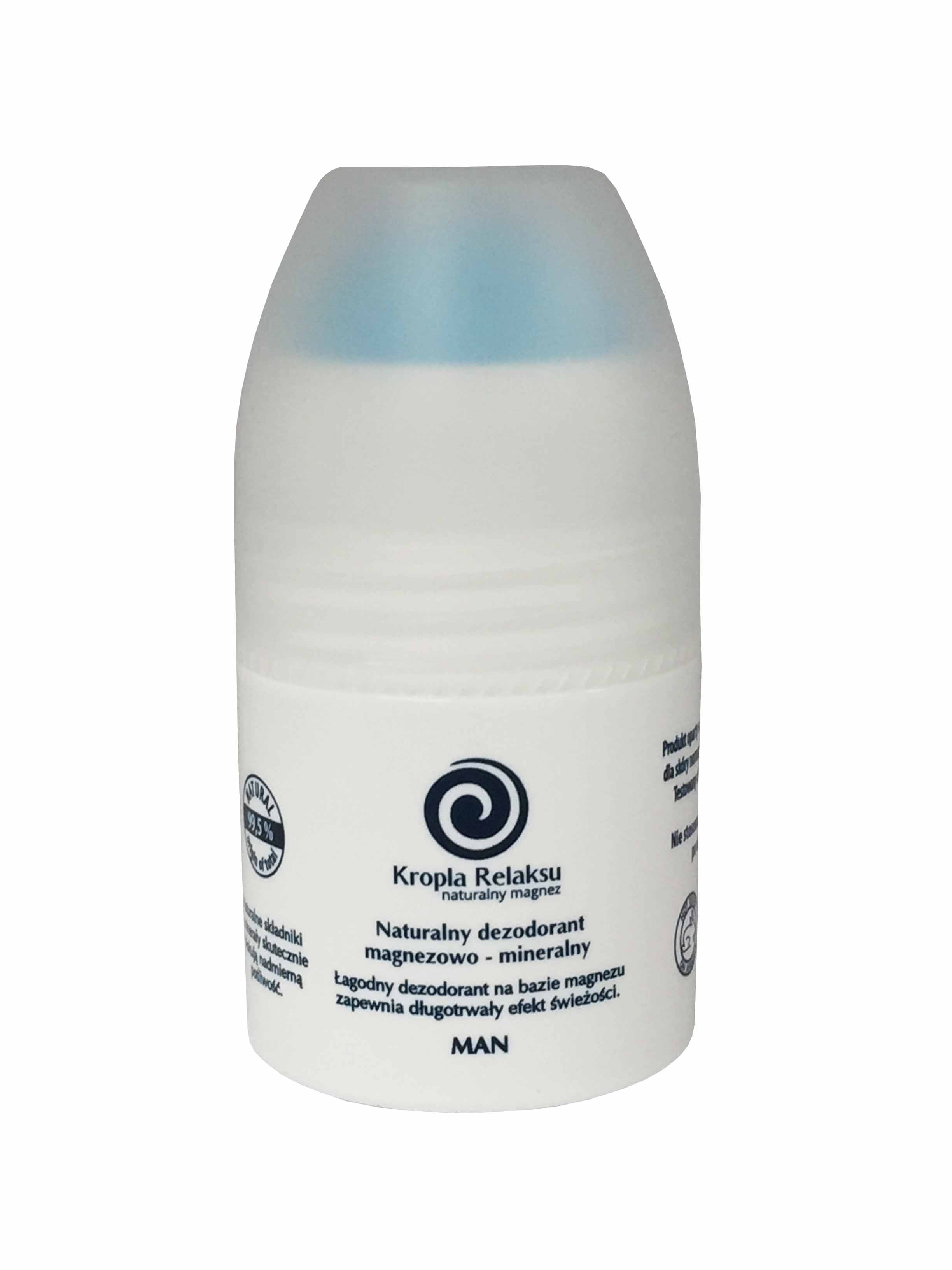 Naturalny dezodorant magnezowy Kropla Relaksu bez aluminium but. 60ml. Man - 809