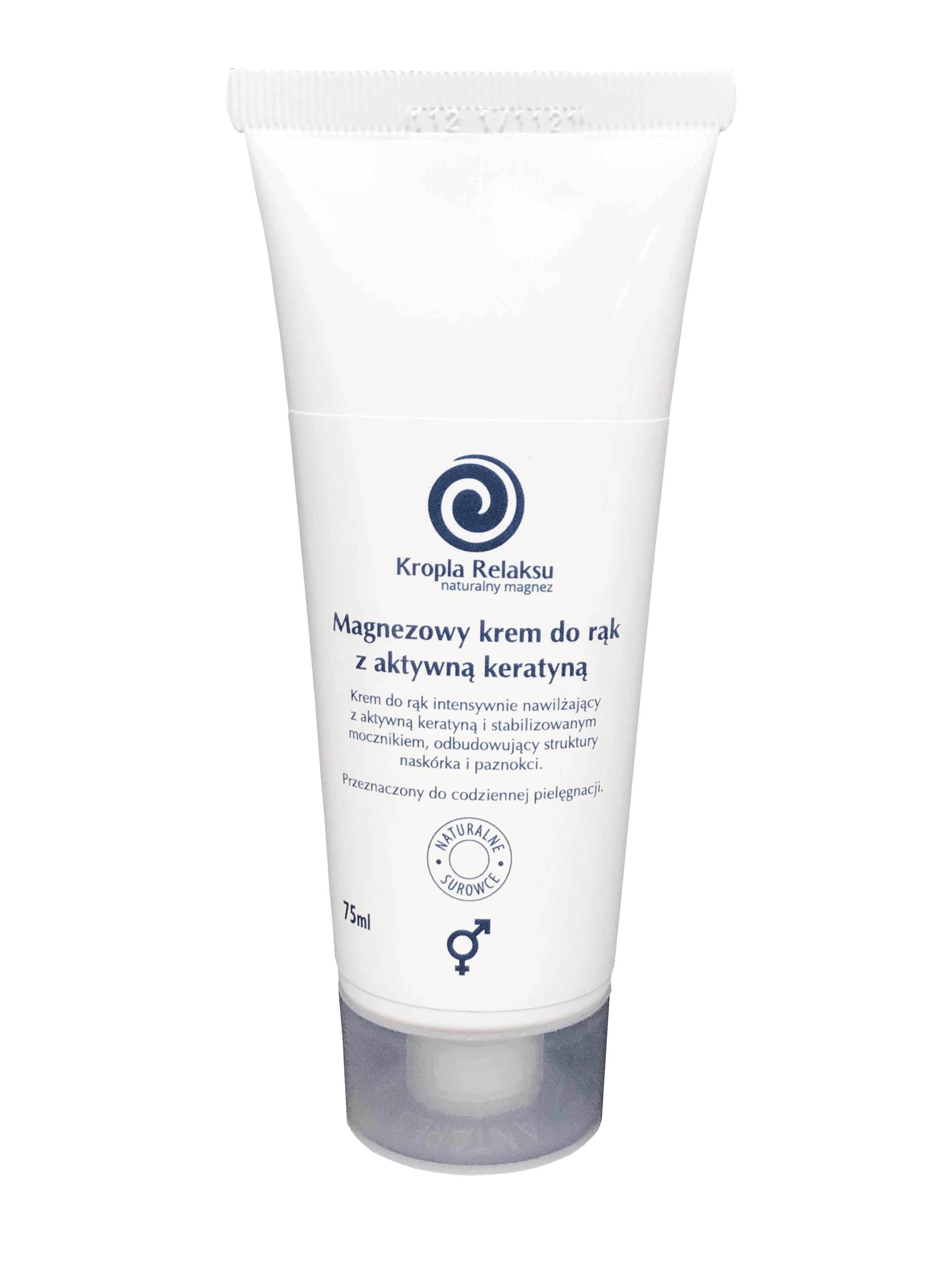 Magnezowy krem do rąk z aktywną keratyną i stabilizowanym mocznikiem Kropla Relaksu tuba 75ml. - 811