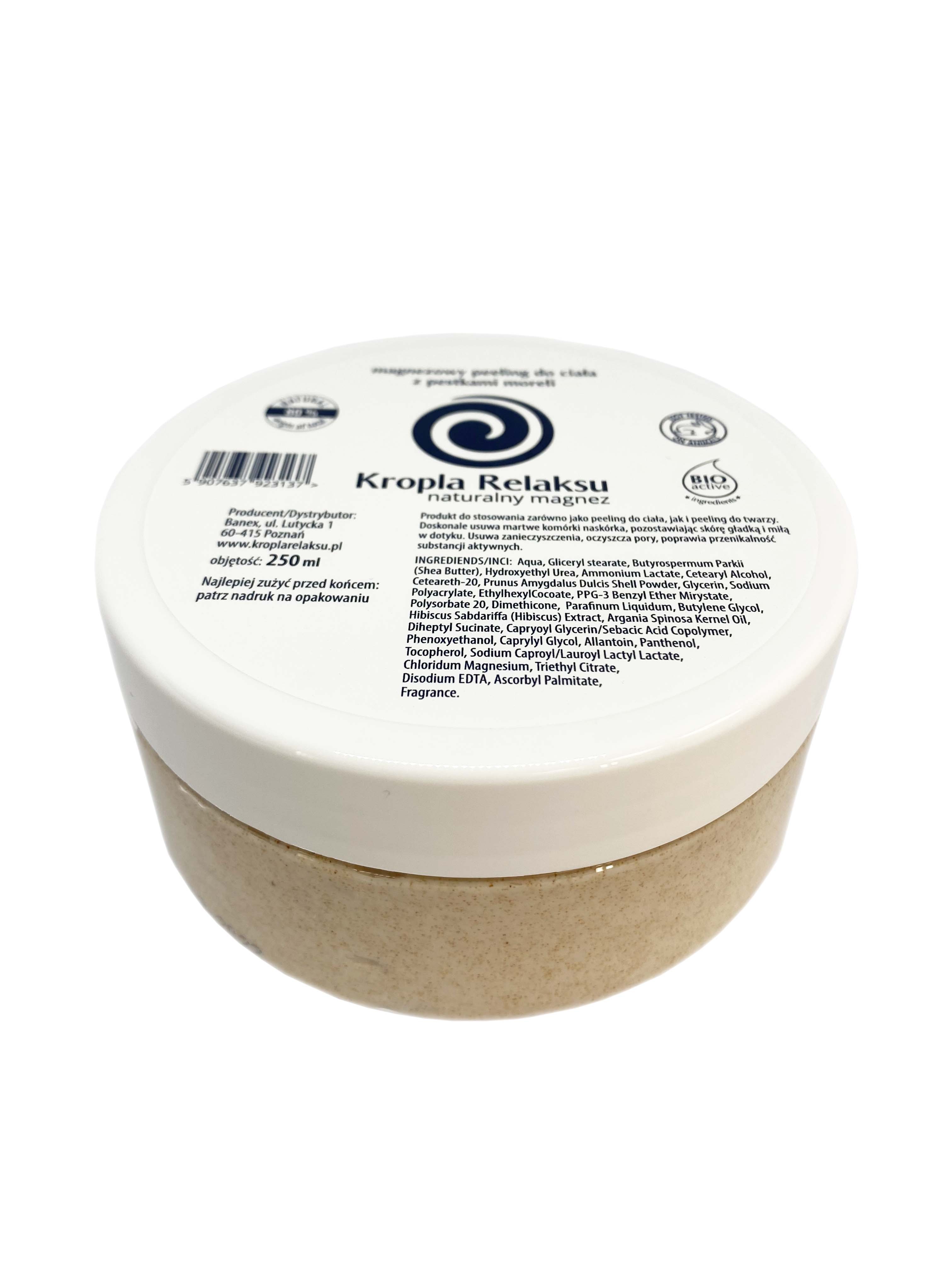 Magnezowy peeling do ciała z pestkami moreli Kropla Relaksu słoik 250ml. - 817