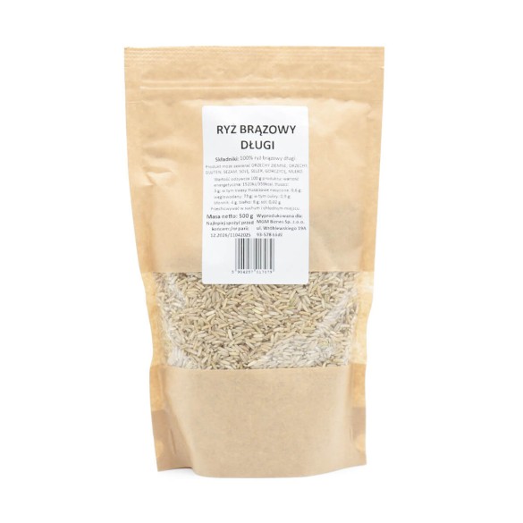 Ryż brązowy długi 500g Ryż brązowy długi 500g