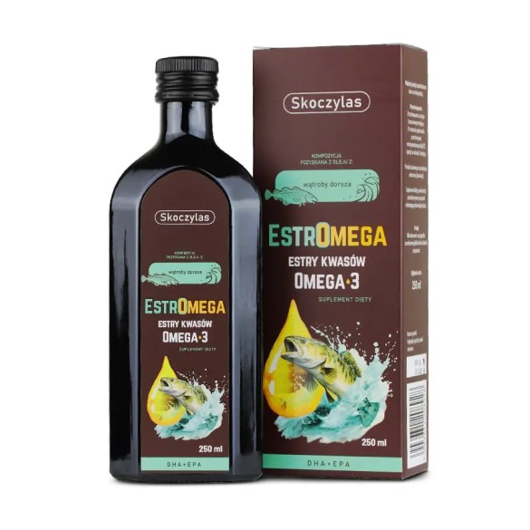 ESTROMEGA rybie kwasy omega 3, DHA, EPA - suplement diety - 250 ml - Skoczylas