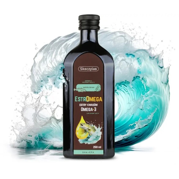 ESTROMEGA rybie kwasy omega 3, DHA, EPA - suplement diety - 250 ml - Skoczylas