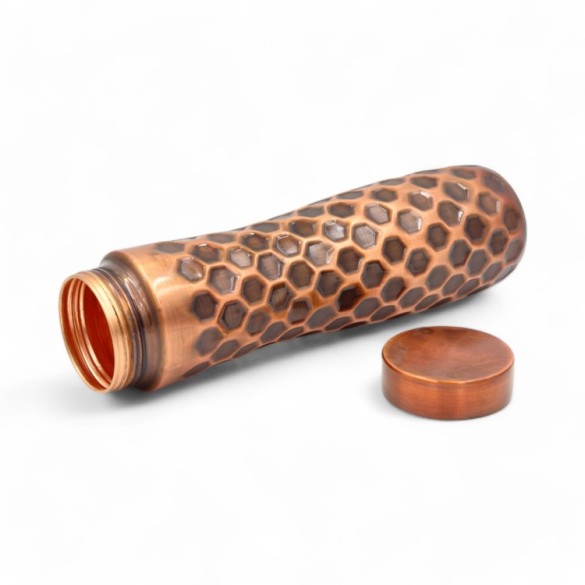 Butelka sportowa Ciemna Plaster Miodu 1000 ml | Ręcznie wykonana | PURAM