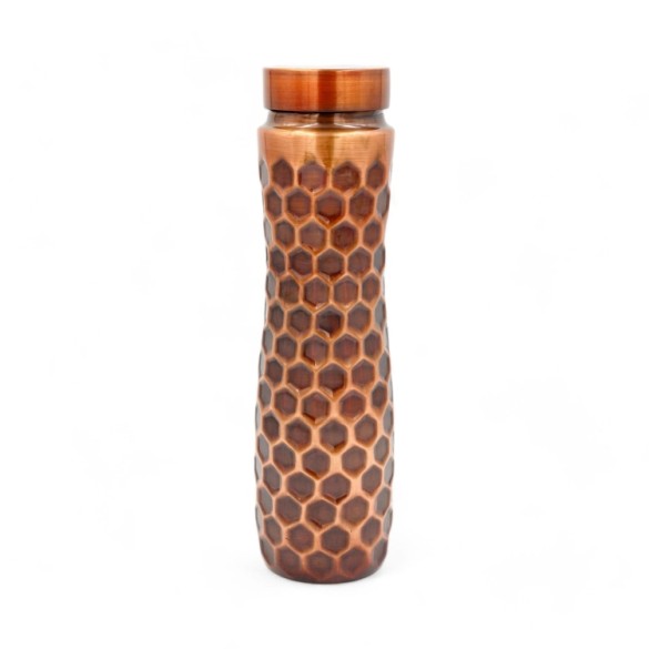 Butelka sportowa Ciemna Plaster Miodu 1000 ml | Ręcznie wykonana | PURAM