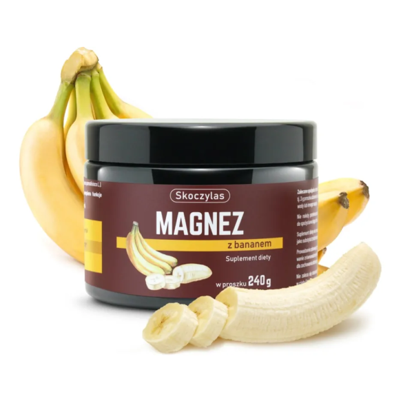 Magnez z bananem - suplement diety - 240 g - SKOCZYLAS