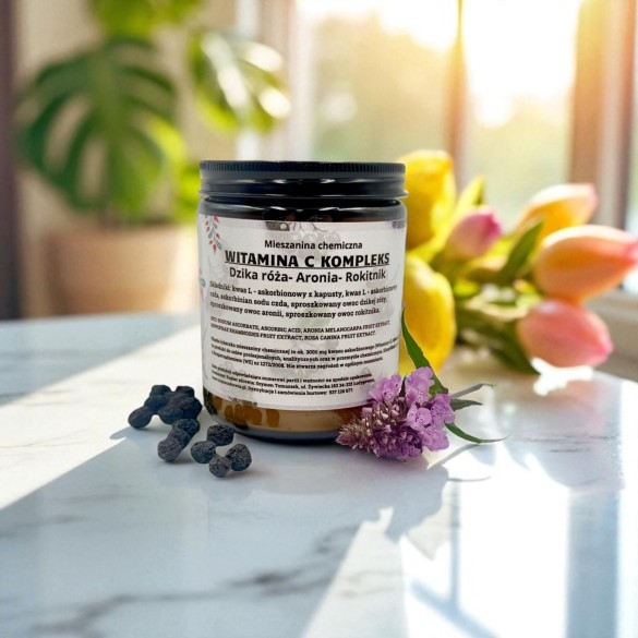 Witamina C kompleks: Dzika róża, Aronia, Rokitnik - 250g Witamina C kompleks: Dzika róża, Aronia, Rokitnik - 250g