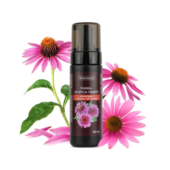 PIANKA do mycia twarzy odświeżająca z jeżówką i żeń-szeniem - 150 ml PIANKA do mycia twarzy odświeżająca z jeżówką i żeń-szeniem - 150 ml