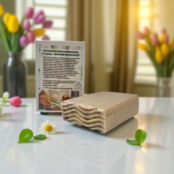 Naturalnie mydło z chagą - guzem brzozowym