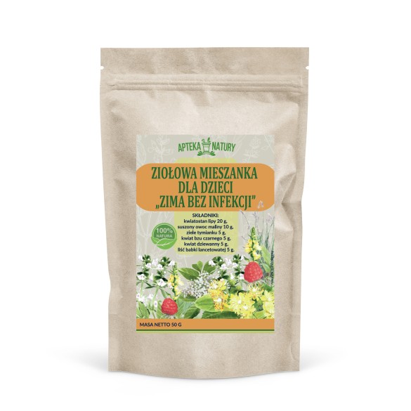 Ziołowa mieszanka dla dzieci „Zima bez infekcji” – 50 g