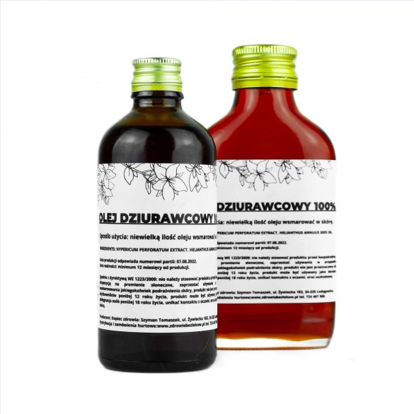 Olej dziurawcowy 100 ml | Kosmetyk do pielęgnacji skóry | Kopiec Zdrowia