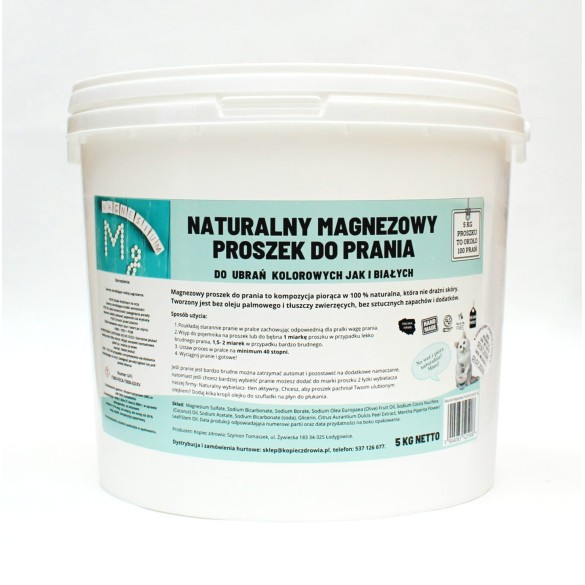 Magnezowy naturalny proszek do prania 5kg - 100 prań
