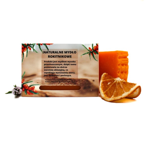 100% naturalne mydło rokitnikowe