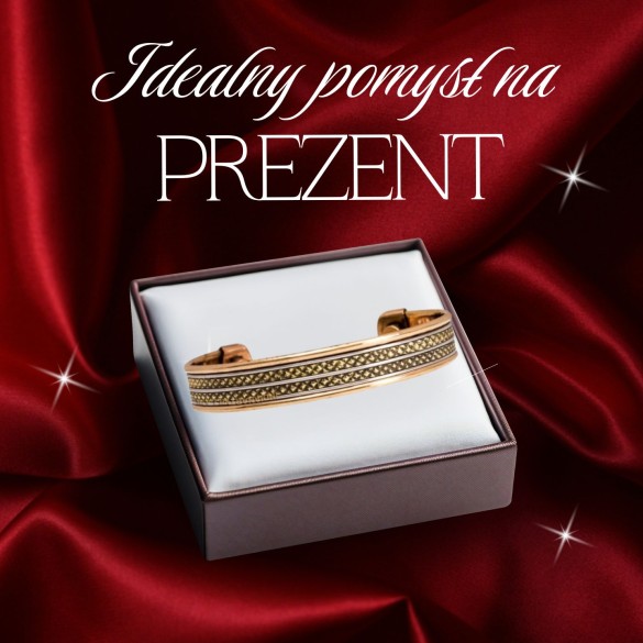 Bransoletka miedziana magnetyczna - Diamenty