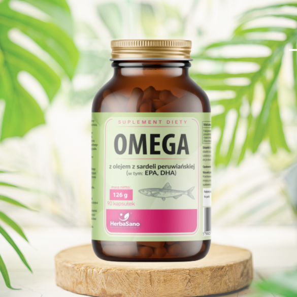 OMEGA z olejem z sardeli peruwiańskiej - suplement diety - 90 kapsułek - Herbasano