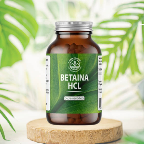 Betaina HCL - suplement diety - 90 kapsułek - Raw Forest