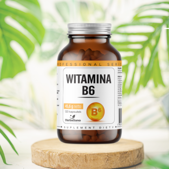 Witamina B6 - suplement diety - 120 kapsułek - HerbaSano