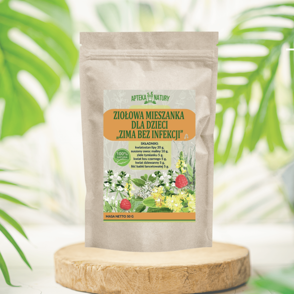Ziołowa mieszanka dla dzieci „Zima bez infekcji” – 50 g