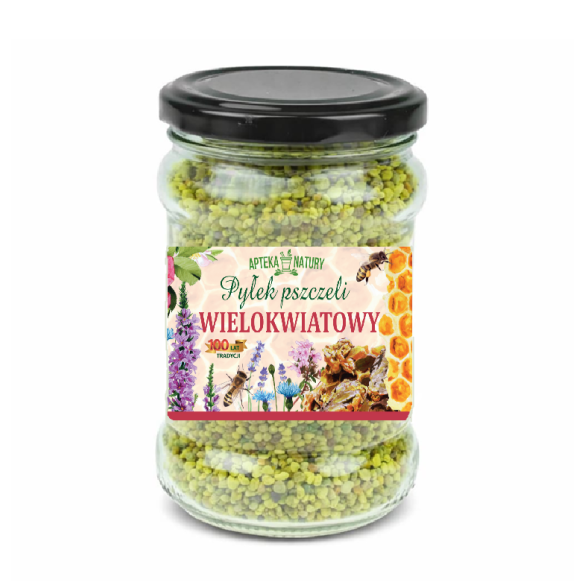 Pyłek pszczeli wielokwiatowy Apteka Natury 180 g | Naturalny produkt pszczeli