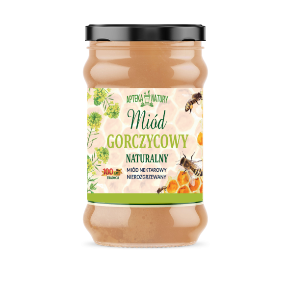 Miód gorczycowy Apteka Natury 380 g | Naturalny miód pszczeli