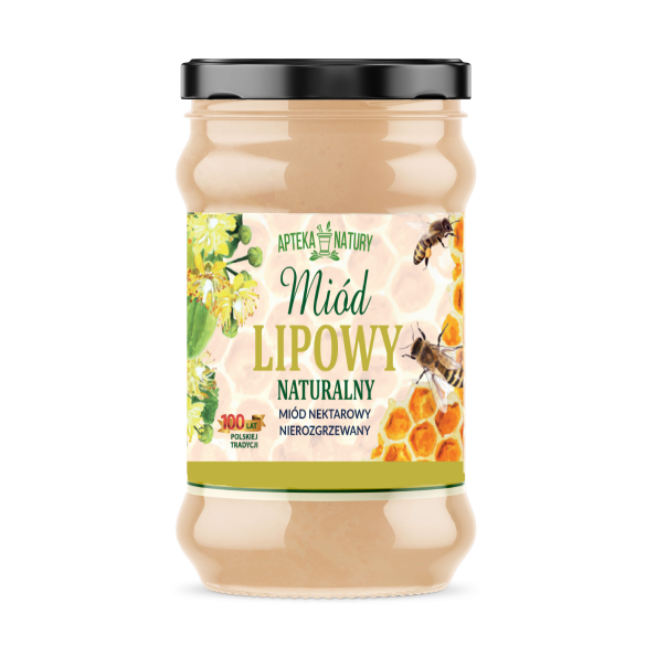 Miód lipowy Apteka Natury 380 g | Naturalny miód pszczeli