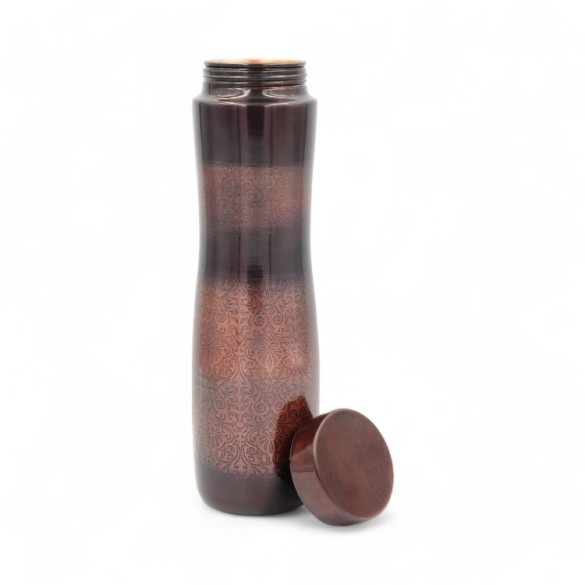Butelka sportowa Ciemna Grawer 1000 ml | Ręcznie wykonana | PURAM