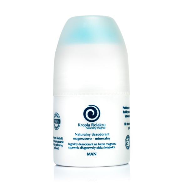 Naturalny dezodorant magnezowy Kropla Relaksu bez aluminium but. 60ml. Man