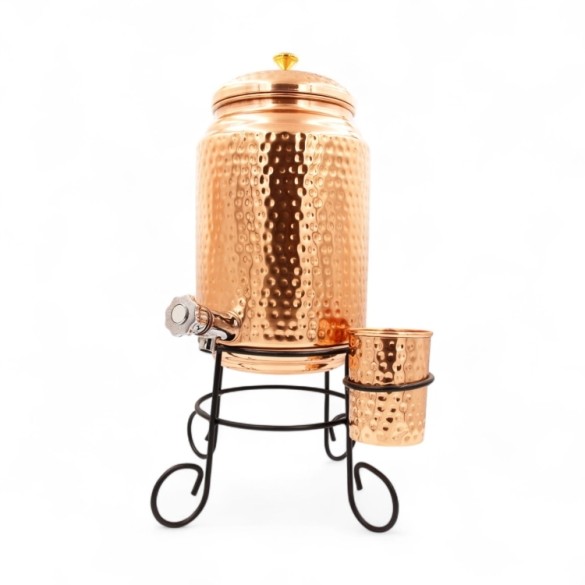 Dystrybutor wody z antybakteryjnej miedzi 5L + stojak + kubek