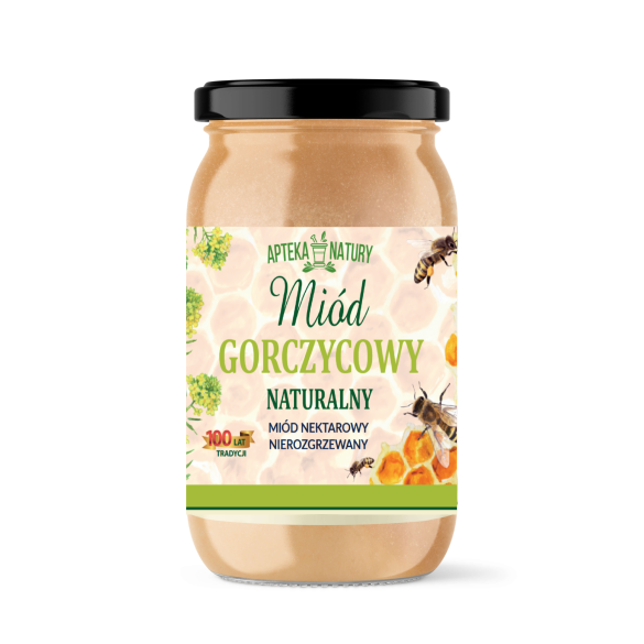 Miód gorczycowy Apteka Natury 1050 g | Naturalny miód pszczeli