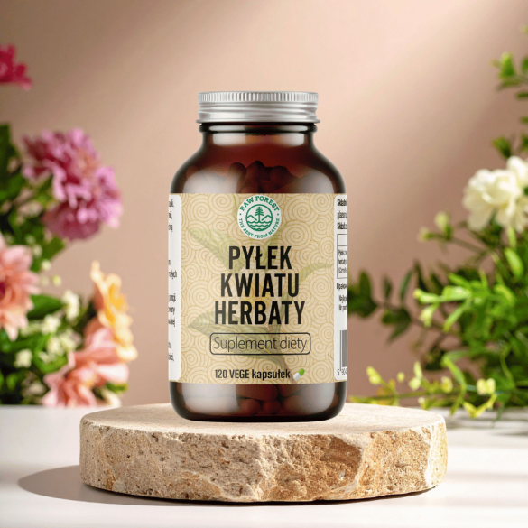 Pyłek kwiatu herbaty - suplement diety - 120 kapsułek - RawForest
