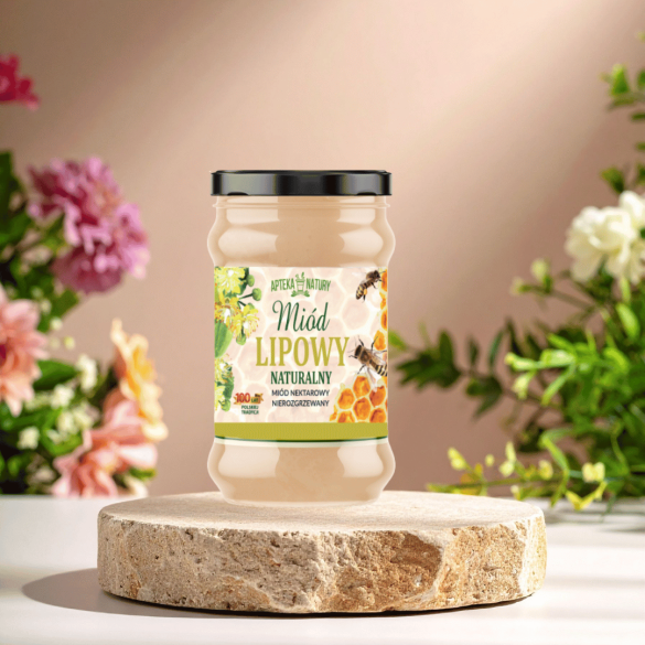 Miód lipowy Apteka Natury 380 g | Naturalny miód pszczeli