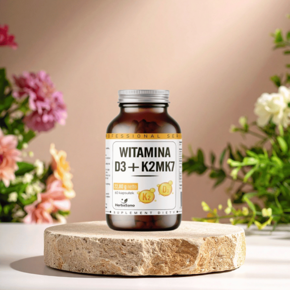 Witamina D3 + K2MK7 - suplement diety - 60 tabletek - HerbaSano