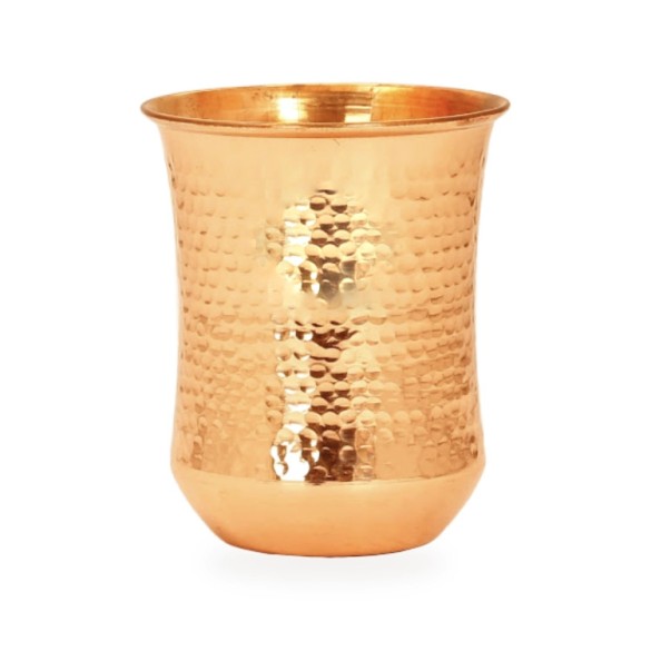 Kubek miedziany młotkowany taliowany 300 ml