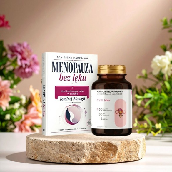 Zestaw Cykl MN+ Książka Menopauza bez lęku.