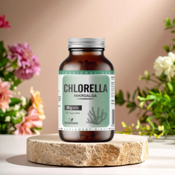 Chlorella - suplement diety - 100 kapsułek - HerbaSano