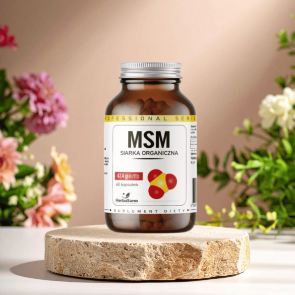 MSM - siarka organiczna - suplement diety - 60 kapsułek - HerbaSano