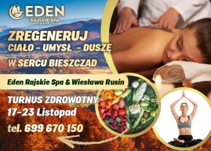 Turnus zdrowotny "OdNowa" w EDEN RAJSKIE SPA